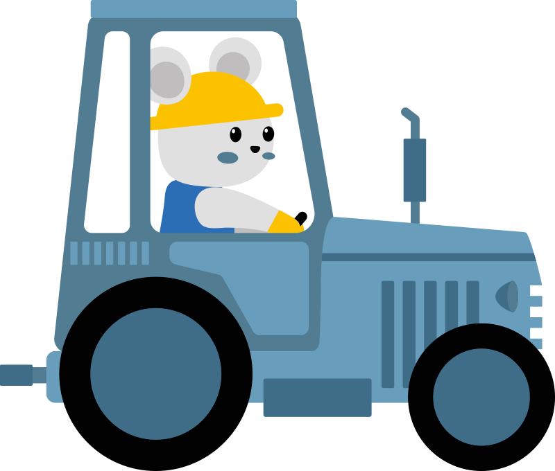 비닐 카펫 동물 귀여운 곰 농부 - TenStickers