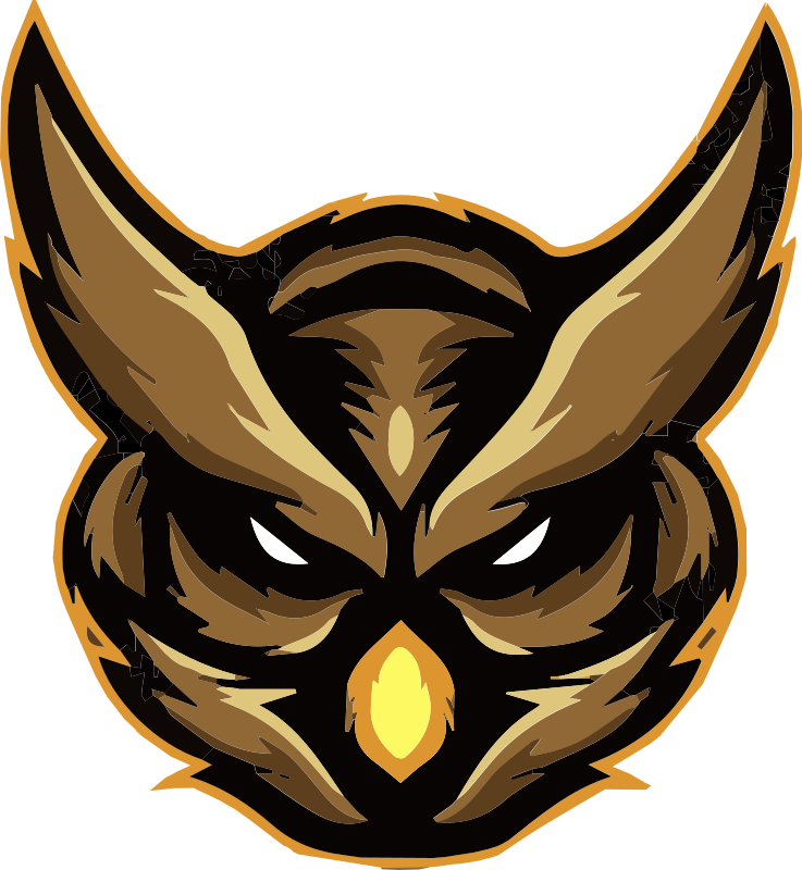 비닐 카펫 동물 사나운 올빼미 엠블럼 - TenStickers