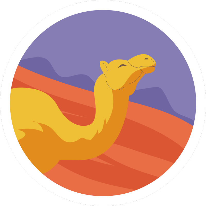 비닐 카펫 동물 사막의 동물 - TenStickers