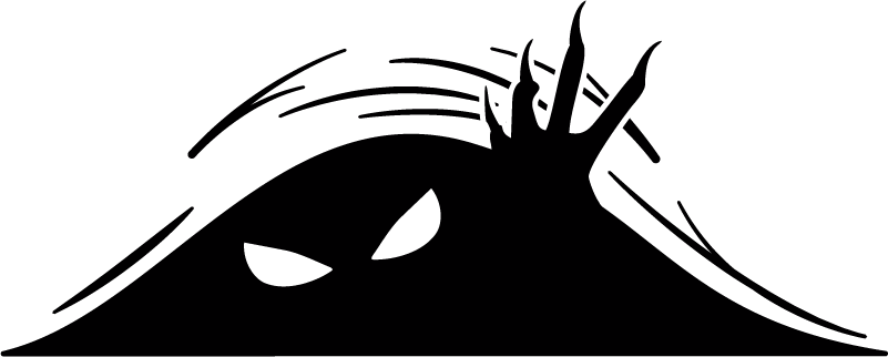 할로윈 비닐 카펫 괴물이 나타나는 모습 - TenStickers