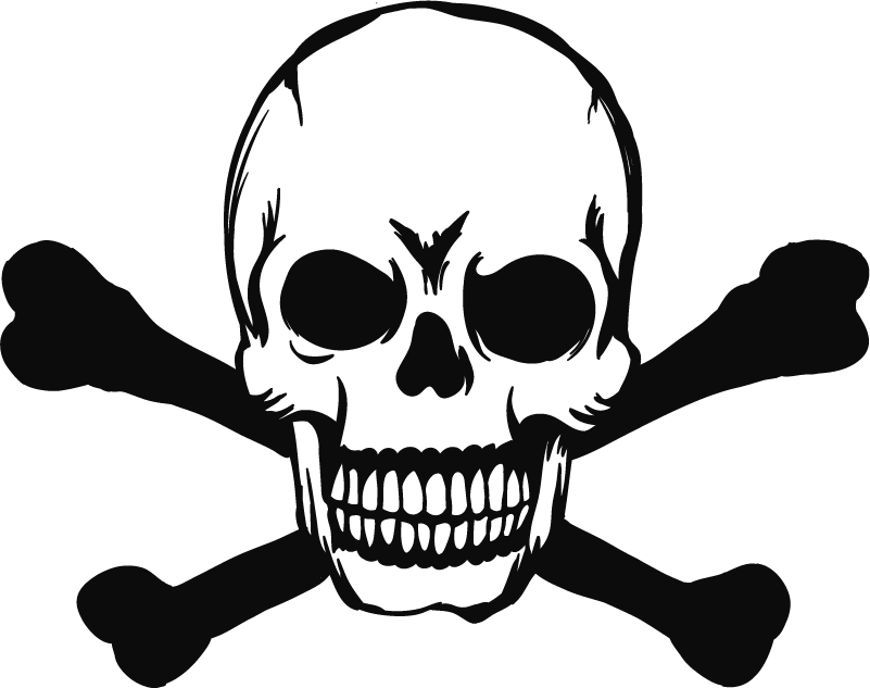 할로윈 비닐 카펫 자동차 해골 디자인 - TenStickers