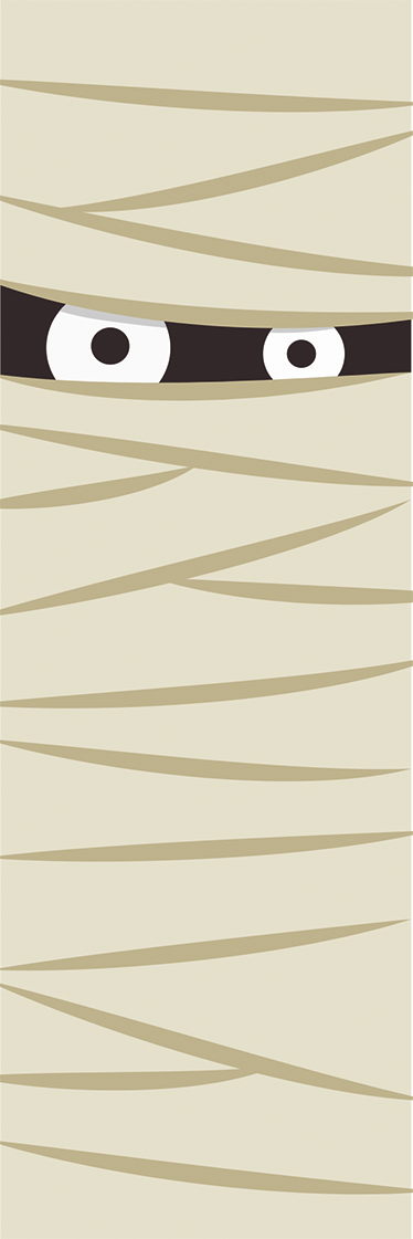 할로윈 비닐 카펫 미라 눈 - TenStickers