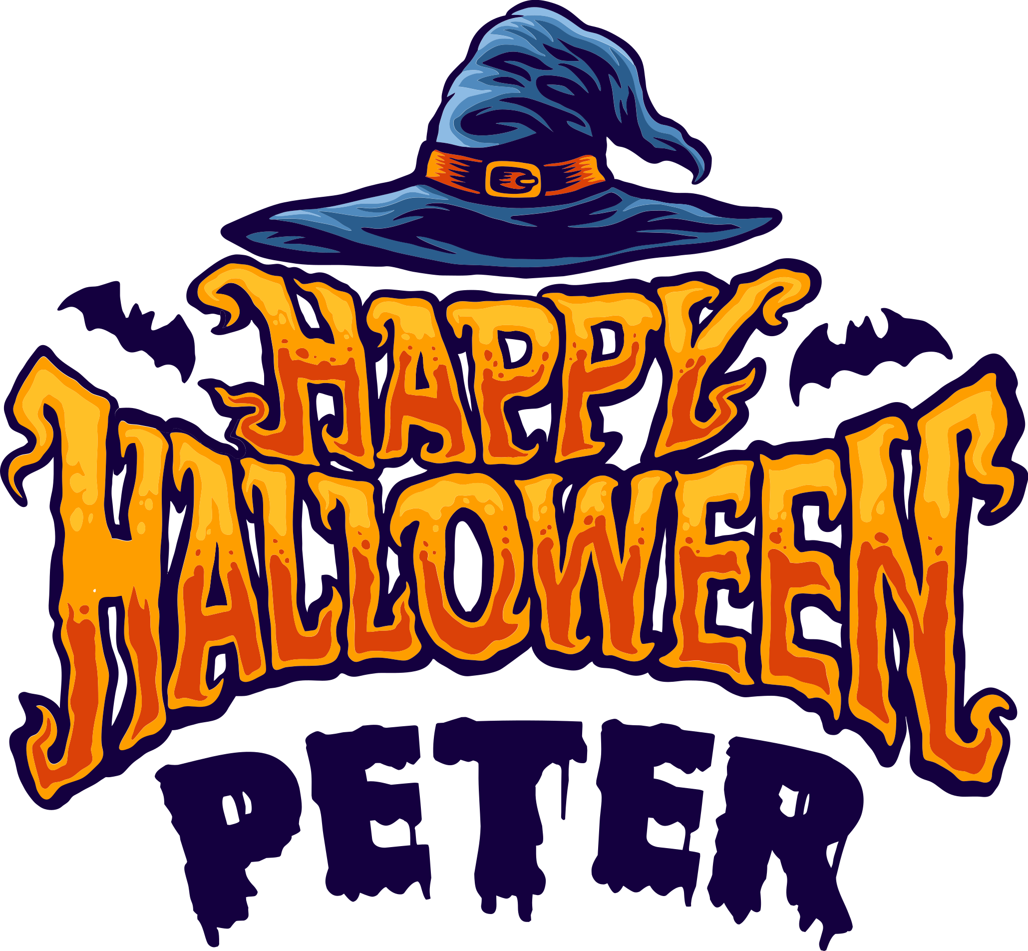 할로윈 비닐 카펫 맞춤형 해피 할로윈 - TenStickers