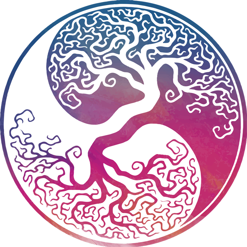 비닐 카펫 꽃과 식물 음양 나무 생명 - TenStickers