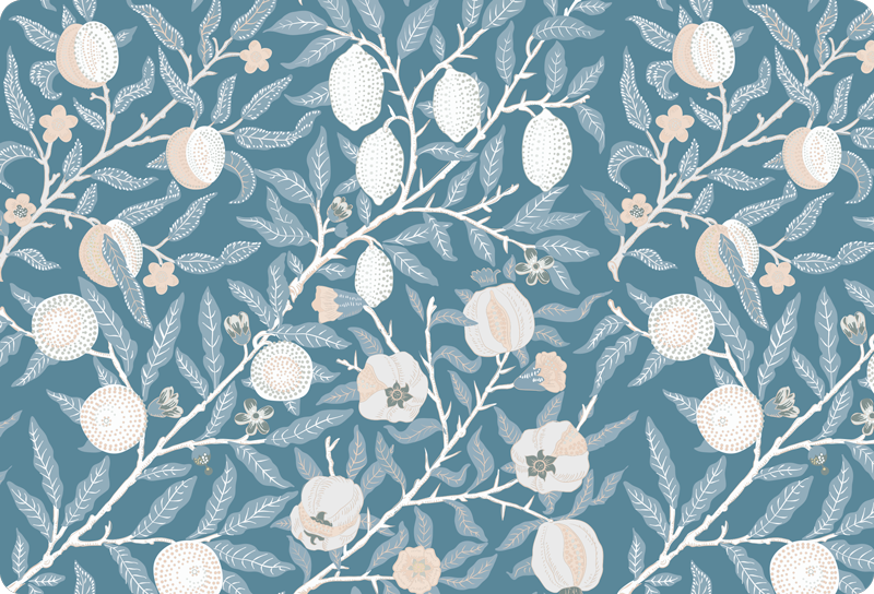 비닐 카펫 꽃과 식물 화려한 빈티지 패턴 - TenStickers