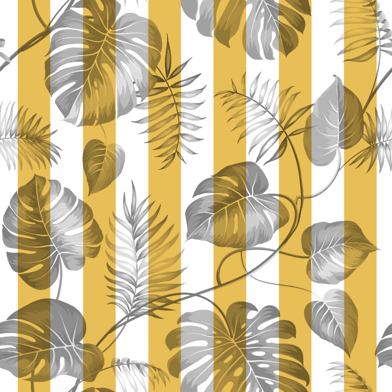 비닐 카펫 꽃과 식물 슬라이딩 옷장 문 - TenStickers