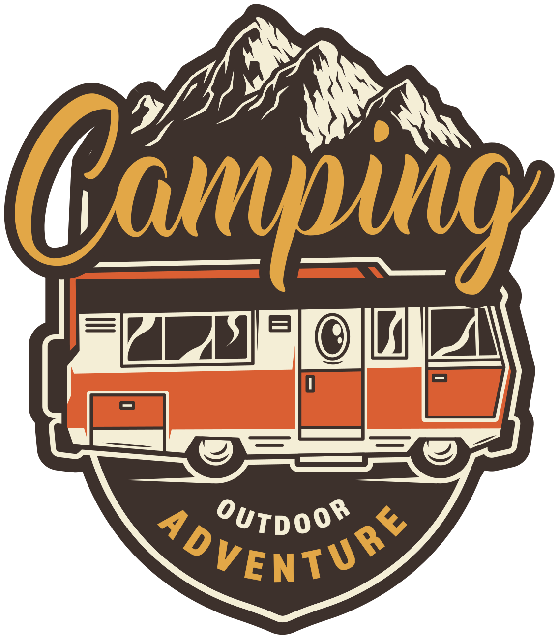 비닐 카펫 꽃과 식물 모터홈 캠핑 어드벤처 - TenStickers