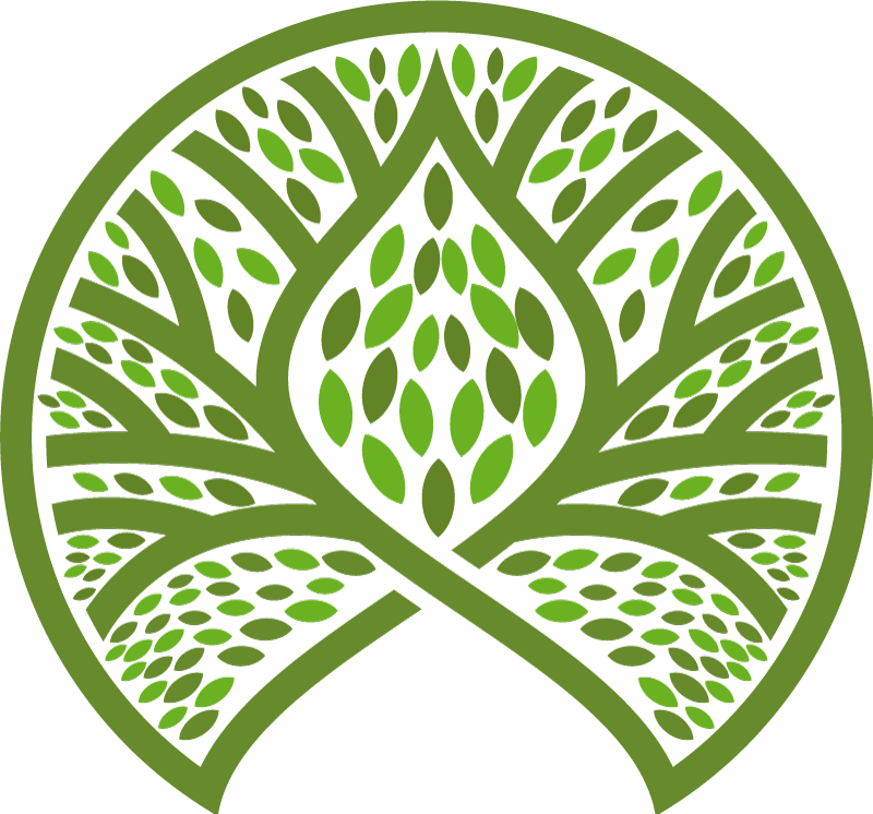 비닐 카펫 꽃과 식물 잎이 많은 자연 엠블럼 - TenStickers