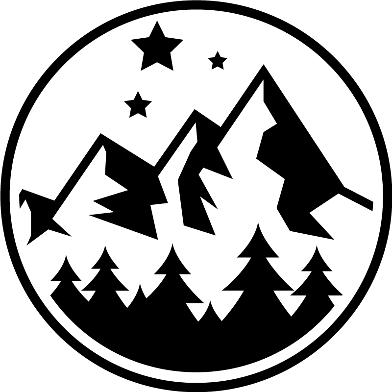 비닐 카펫 꽃과 식물 산악 숲 풍경 - TenStickers