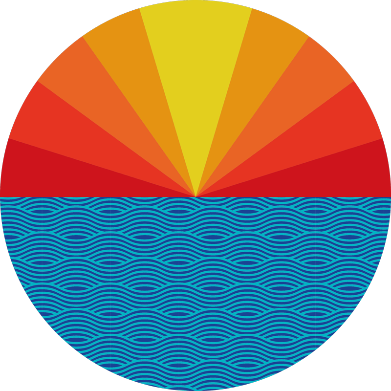 침실용 비닐 카펫 빈티지 석양 - TenStickers