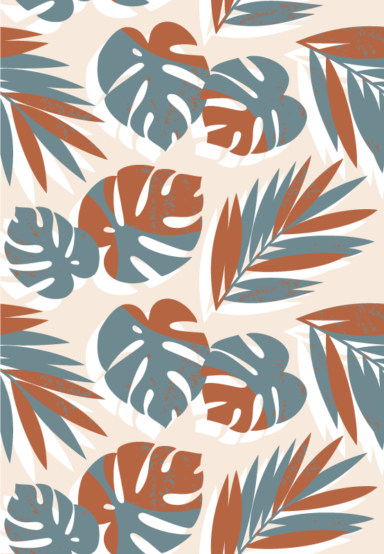 비닐 카펫 꽃과 식물 유리용 대형 녹색 괴물 식물 - TenStickers