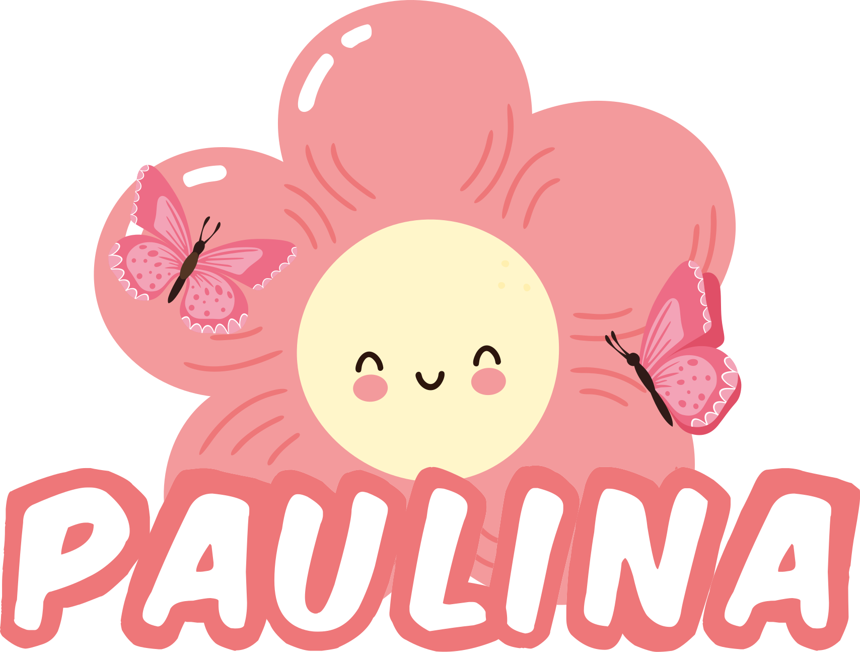 비닐 카펫 꽃과 식물 이름이 있는 꽃과 나비 - TenStickers