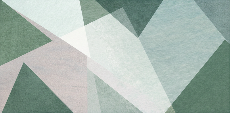 기하학적 효과 비닐 카펫 세이지 그린 기하학적 오버레이 - TenStickers