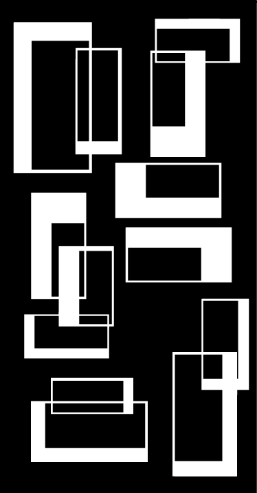 욕실용 비닐 카펫 미니멀리즘 사각형 - TenStickers