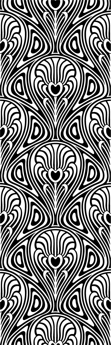 욕실용 비닐 카펫 아르누보 디자인 - TenStickers