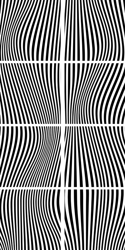 욕실용 비닐 카펫 물결무늬 사각형 - TenStickers