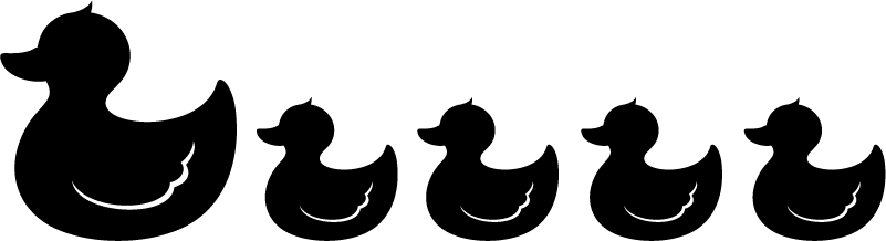 욕실용 비닐 카펫 고무 오리 디자인 - TenStickers