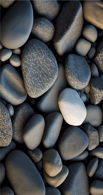 욕실용 비닐 카펫 바다 돌 무늬 - TenStickers