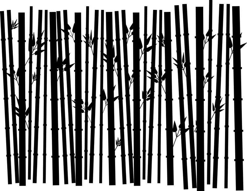 욕실용 비닐 카펫 대나무 식물 디자인 - TenStickers