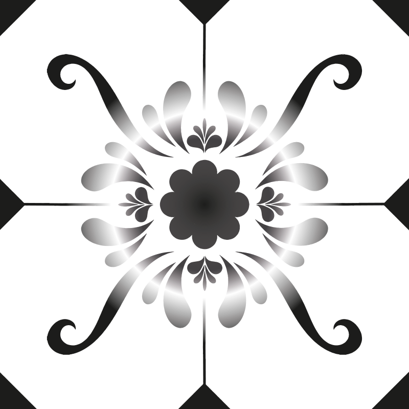 욕실용 비닐 카펫 타일 패턴 - TenStickers