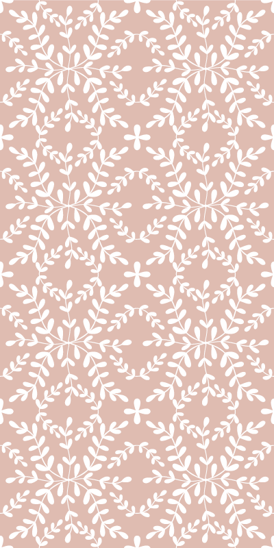 비닐 카펫 꽃과 식물 빈티지 장식 잎 패턴 - TenStickers