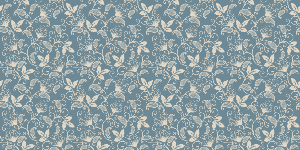 비닐 카펫 꽃과 식물 꽃무늬 패턴 - TenStickers