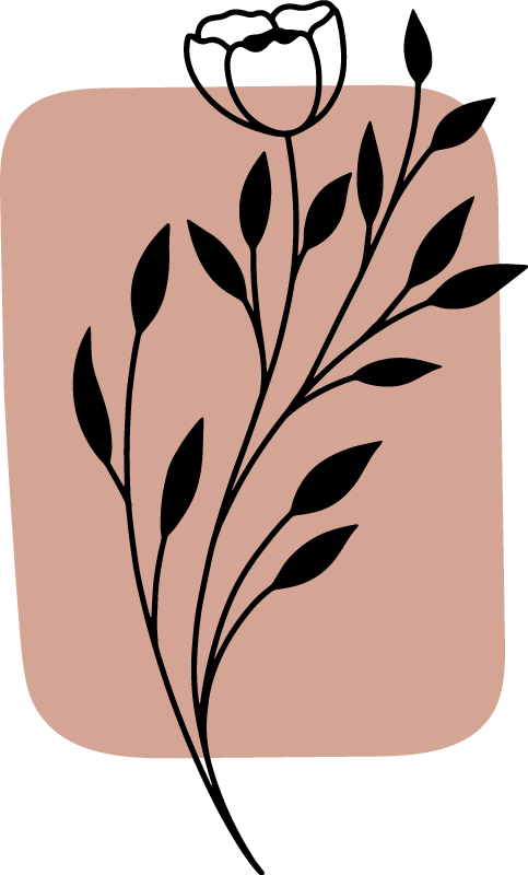 비닐 카펫 꽃과 식물 스타일리시한 플로럴 악센트 - TenStickers