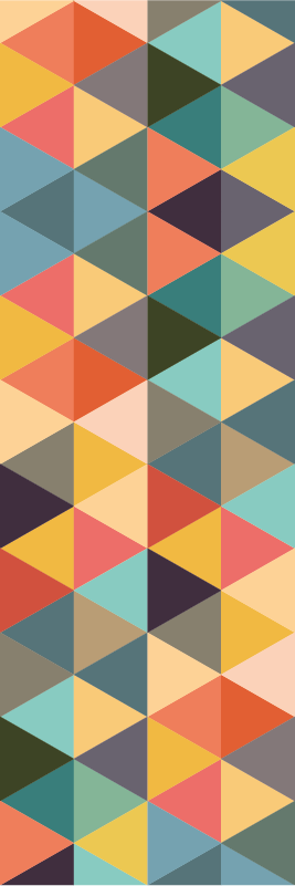 기하학적 효과 비닐 카펫 다채로운 기하학적 패턴 - TenStickers