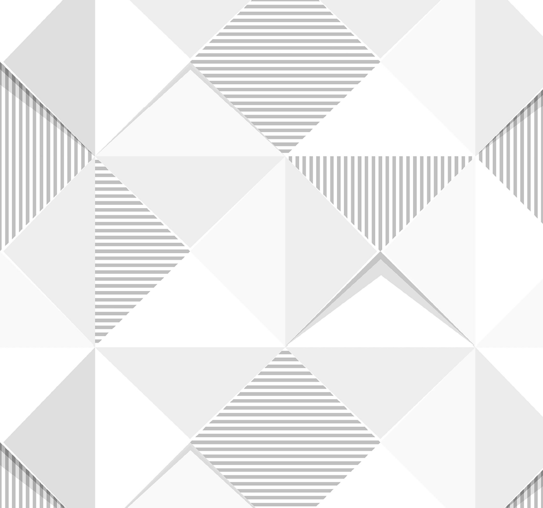 기하학적 효과 비닐 카펫 3d 화이트 사각형 - TenStickers