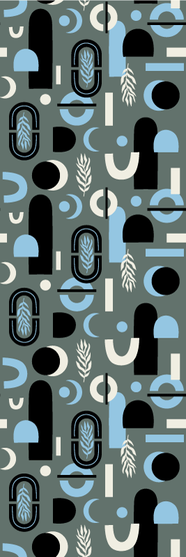 기하학적 효과 비닐 카펫 기하학적 배경과 추상 형태 - TenStickers