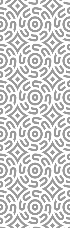 기하학적 효과 비닐 카펫 흰색 원형 패턴 - TenStickers