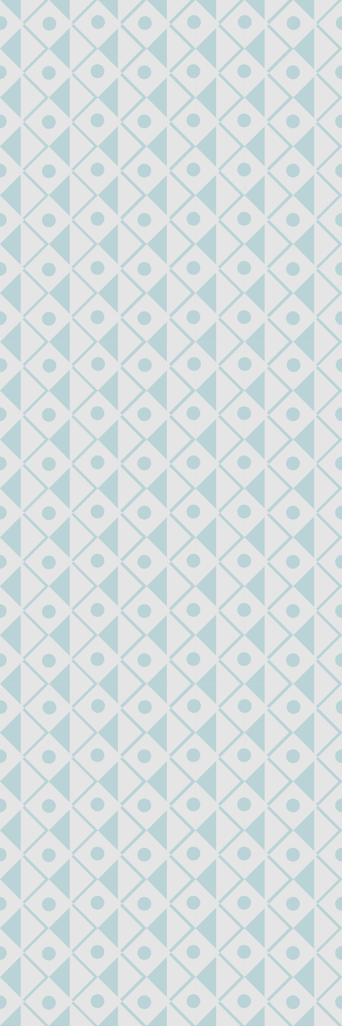 기하학적 효과 비닐 카펫 파란색과 흰색 다이아몬드 디자인 - TenStickers