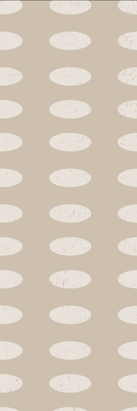 기하학적 효과 비닐 카펫 흰색 원 패턴 - TenStickers