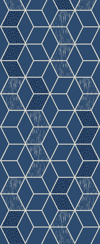 기하학적 효과 비닐 카펫 '디스트레스트 비토리아' 기하학적 - TenStickers