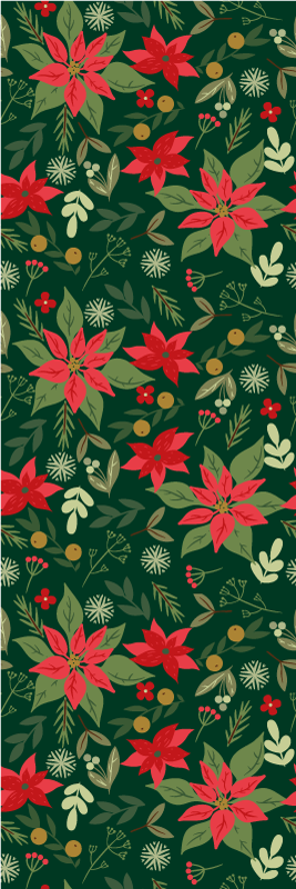 비닐 크리스마스 카펫 잎사귀 크리스마스 장식 - TenStickers