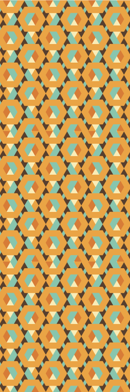 침실용 비닐 카펫 기하학적 편안한 형태 - TenStickers