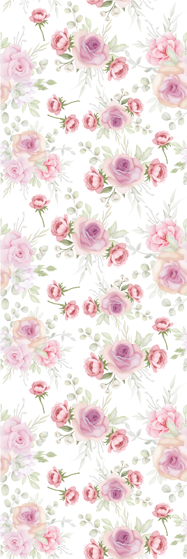 침실용 비닐 카펫 핑크와 자유로운 패턴 - TenStickers