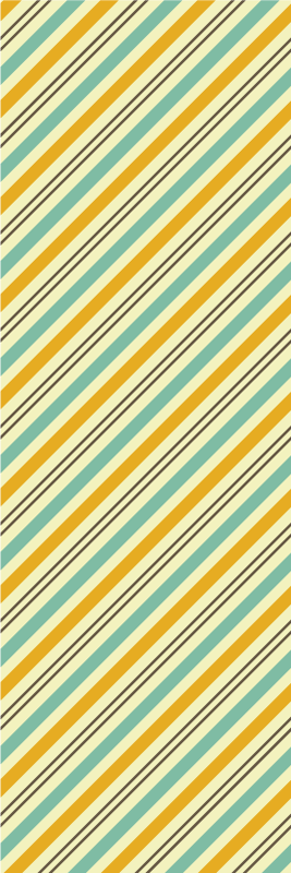 침실용 비닐 카펫 빈티지 다이아고날 삼색 패턴 - TenStickers