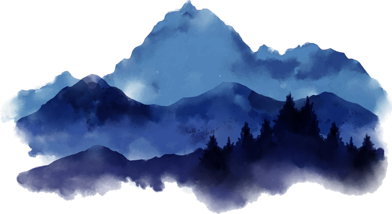 비닐 카펫 자연 종이 컷 산맥 - TenStickers