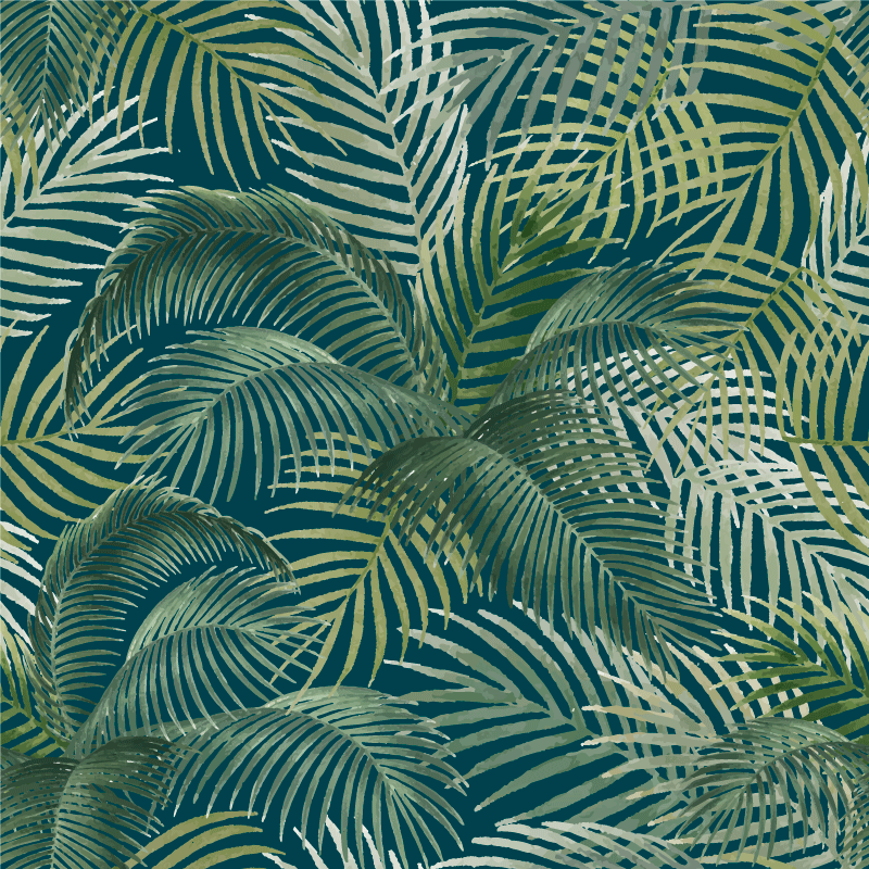 비닐 카펫 자연 열대 잎 패턴 - TenStickers