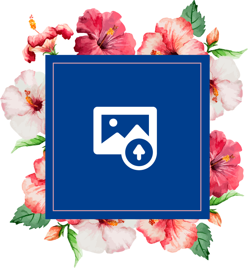 비닐 카펫 자연 하와이안 히비스커스 꽃 디자인 - TenStickers