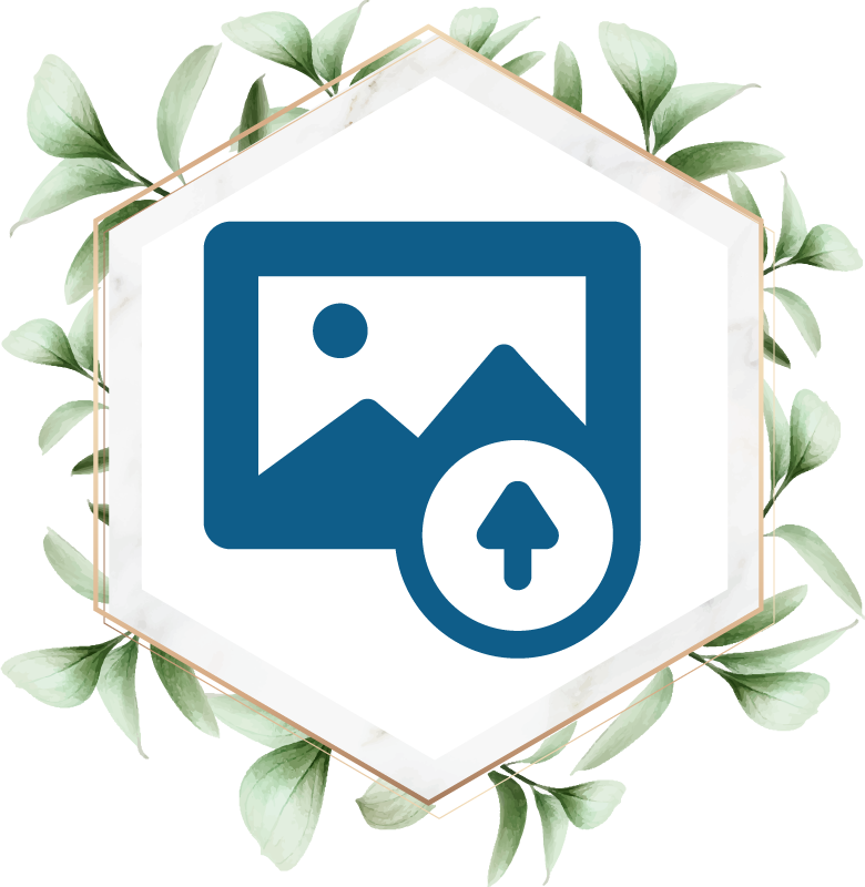 비닐 카펫 자연 잎을 가진 여성 - TenStickers