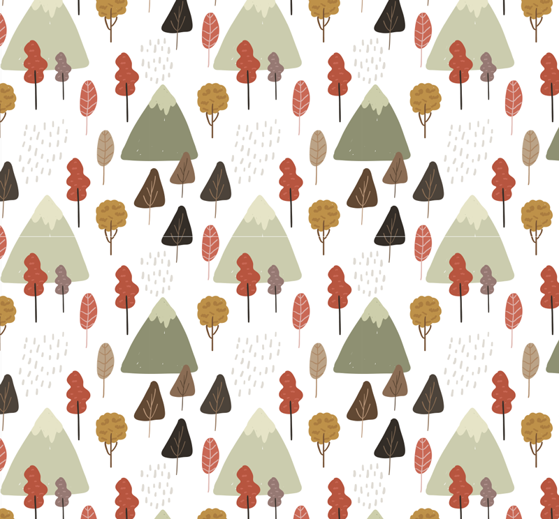 비닐 카펫 자연 기발한 나무 패턴 - TenStickers