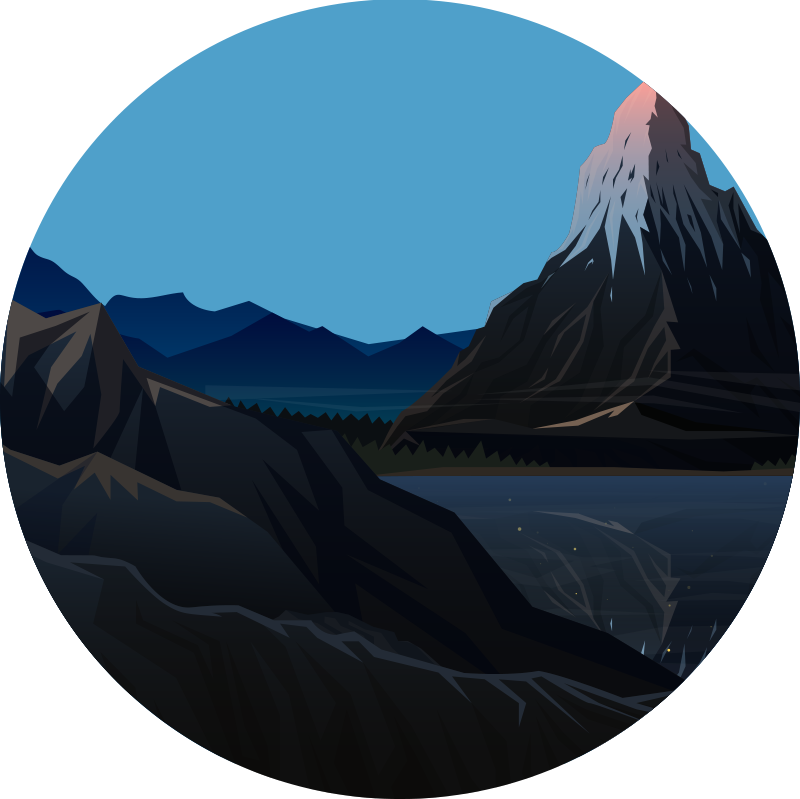 비닐 카펫 자연 산의 경치 보기 - TenStickers