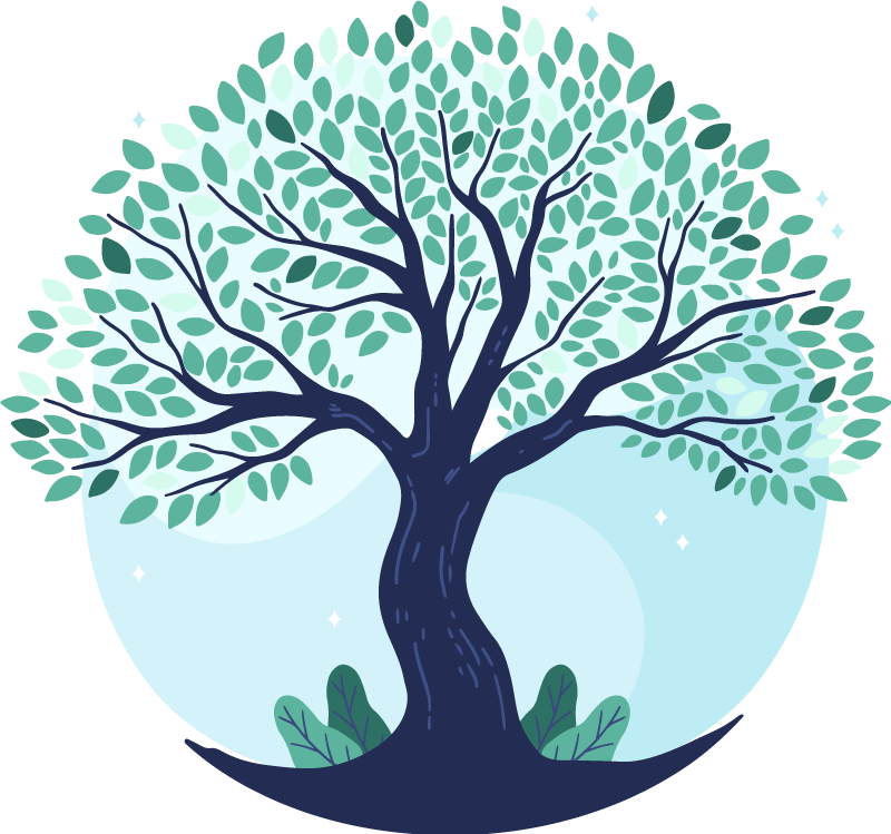 비닐 카펫 자연 풍성한 나무 디자인 - TenStickers