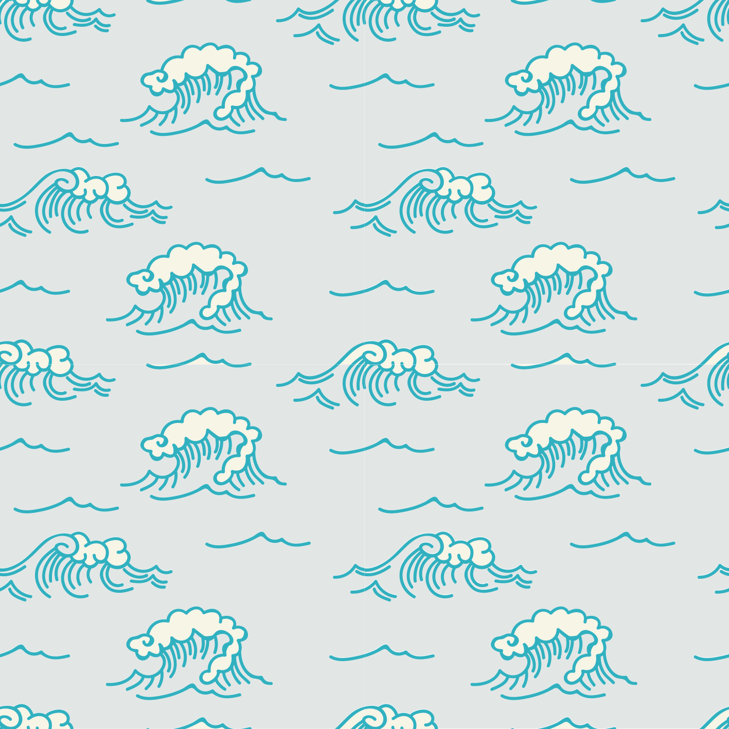 비닐 카펫 자연 파도 패턴 디자인 - TenStickers