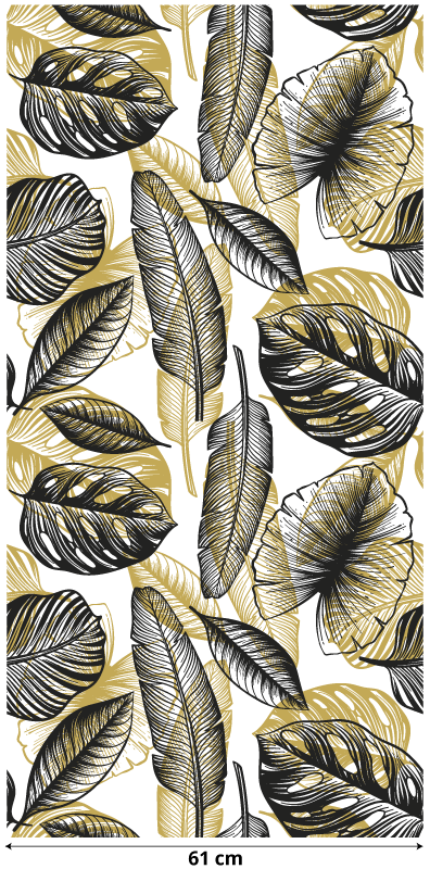 비닐 카펫 꽃과 식물 우아한 열대 식물 - TenStickers