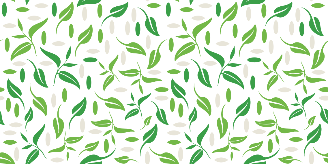 비닐 카펫 꽃과 식물 작은 초록 잎 패턴 - TenStickers