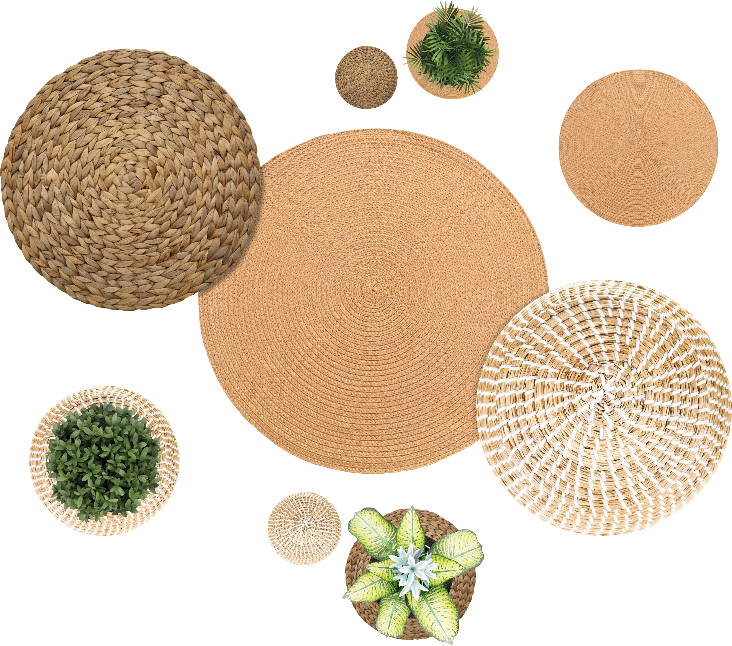 비닐 카펫 꽃과 식물 정원과 버드나무 - TenStickers