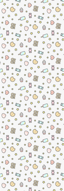 침실용 비닐 카펫 귀여운 아기 얼굴 간식 - TenStickers